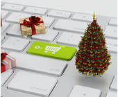 Weihnachtsbaum auf Tastatur
