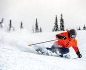 Skifahrer bei der Abfahrt