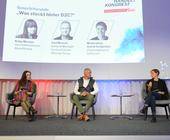 Katja Mendel, Alex Brosch und Astrid Schlüchter beim Sporthandelskongress