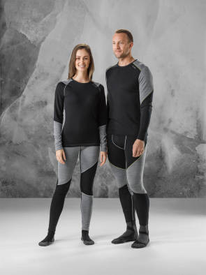 Unterwäsche Mann und Frau, schwarz-grau