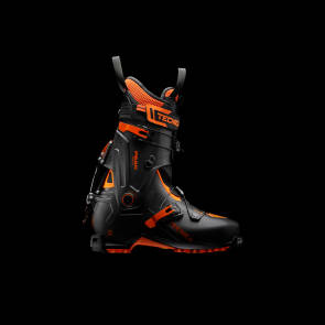 Skischuh schwarz_orange