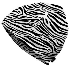 Mütze schwarz-weiß Zebramuster