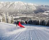 Skifahrer auf der Piste