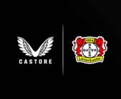 Logos von Castore und Bayer 04 Leverkusen