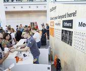 Empfangstheke bei der OutDoor by ISPO