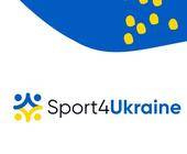 Sports4ukraine Logo weiß-blau-gelb
