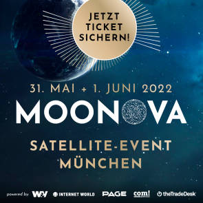 Moonova Satellite-Event Ankündigung 