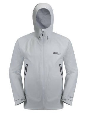 Outdoorjacke mit Kaputze, hellgrau 