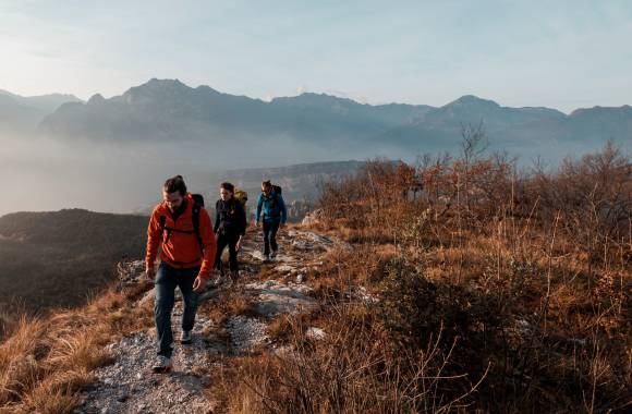 Wanderer am Berg 