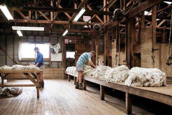 Wolle-Verarbeitung bei Devold 