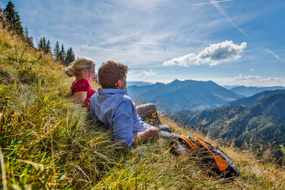 Berglandschaft mit Menschen 