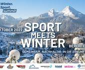 Winterlandschaft mit Logo Sport meets Winter