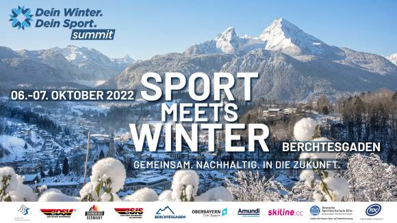 Winterlandschaft mit Logo Sport meets Winter 