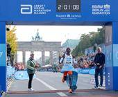 Marathonläufer im Ziel