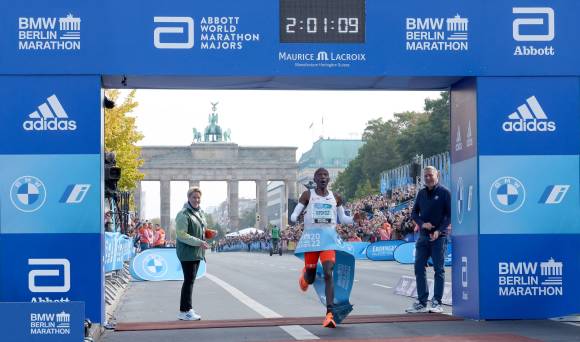 Marathonläufer im Ziel 