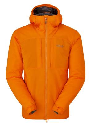 Orangene Winterjacke