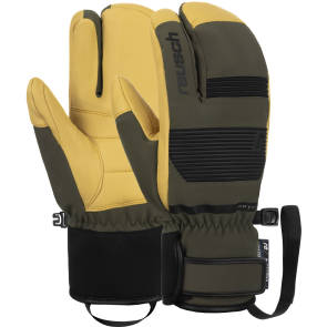 Handschuhe in Olivgrün und Gelb