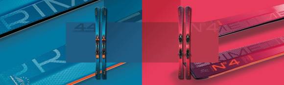 Bilderserie Ski blau und rot