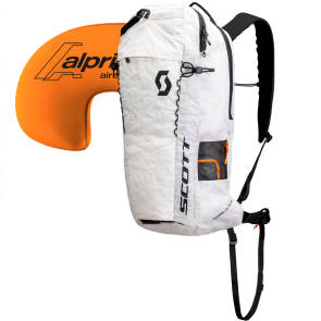 Weißer Lawinenrucksack