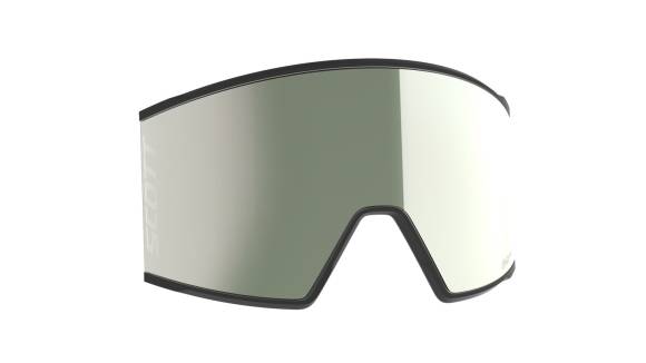 Verspiegeltes Glas einer Skibrille