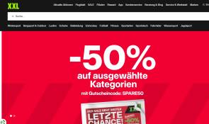 Webseite von XXL in Österreich 