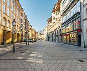 menschenleere Münchner Innenstadt