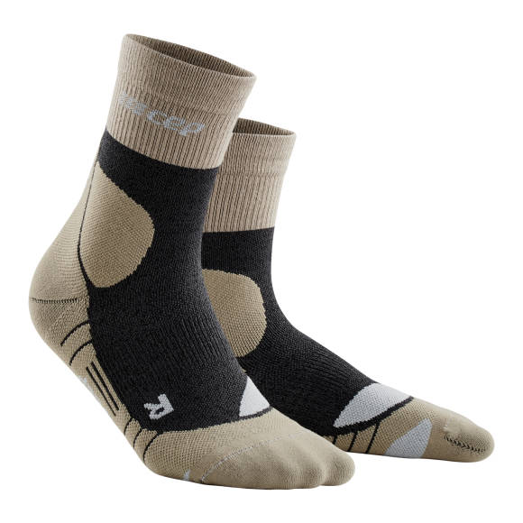 Schwarz-beige Wandersocken