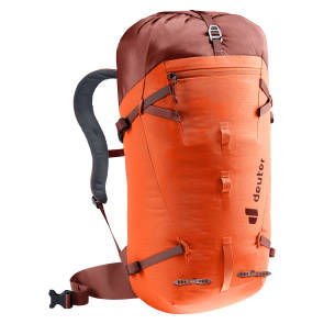Orangener Rucksack