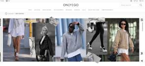Webseite von Onygo, Modebilder mit Frauen 