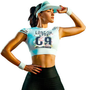 Sports girl mit Textildruck von Kornit