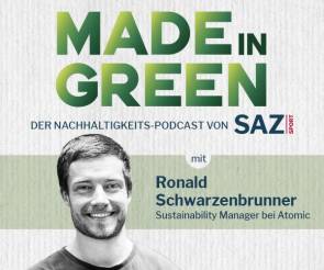 Porträtbild Ronald Schwarzenbrunner, Logo Made in Green 