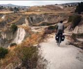 Landschaftsbild, Fahrradfahrer