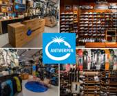 Vier Bilder vom neuen Blue Tomato Shop in Antwerpen