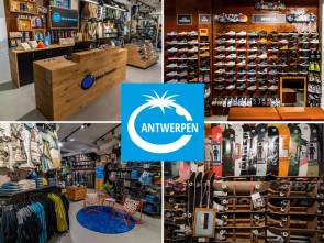 Vier Bilder vom neuen Blue Tomato Shop in Antwerpen