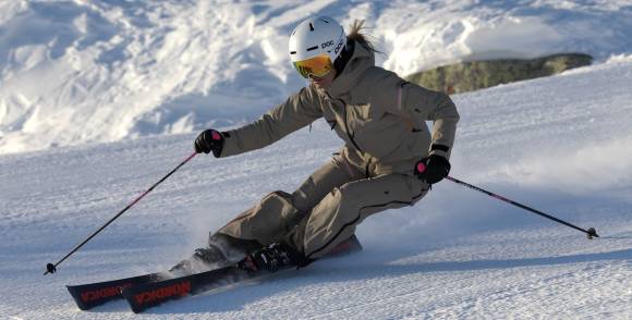 Skifahrer in Aktion 