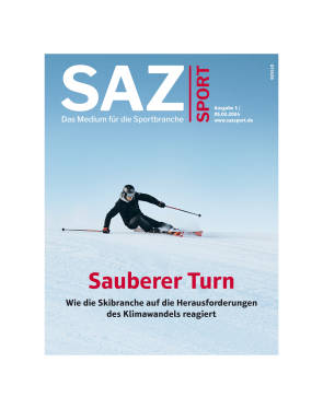 Titel Ausgabe SAZsport Nr. 1/2024 mit Skifahrer 
