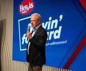 Hervis-CEO Ulrich Hanfeld  stellte in Salzburg die Zukunftsstrategie de Unternehmens vor.