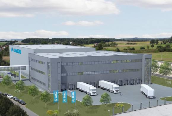 So soll der Logistik-Neubau von Jako am Firmensitz in Mulfingen-Hollenbach nach der fertigstellung aussehen 
