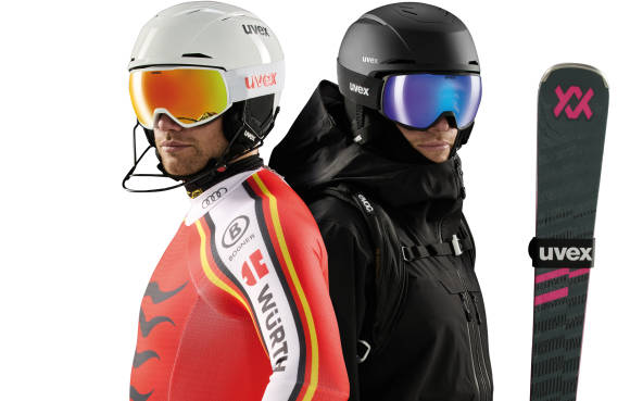 Helme und Brillen 