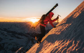 Skifahrer Berg 