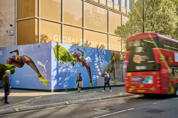 Am Standort des künftigen Flagship-Stores in London ist Puma bereits jetzt sehr präsent. 