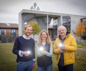 (v. l.) Lupine-CEO Benedikt Böhm, Vaude-Geschäftsführerin Antje von Dewitz und Jan Lorch, Vaude-Geschäftsleitung für Vertrieb, Logistik und Nachhaltigkeit. 