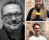 (v. l.): Martin Kirmiar, Jessica May und Felix Speckmoser übernehmen bei Sidas neue Aufgaben. 