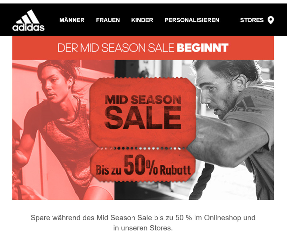 Adidas mid season sale top