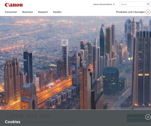 Website von Canon